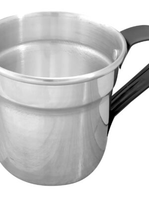 Olla de aluminio Olla de aluminio con mango negro