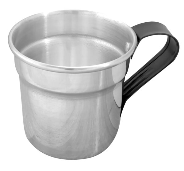 Olla de aluminio Olla de aluminio con mango negro